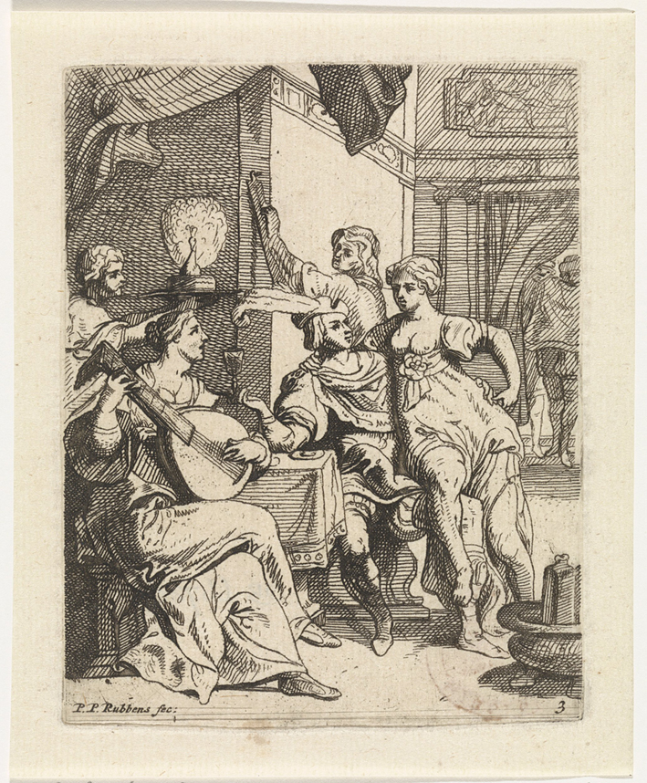  彼得·保罗·鲁本斯 Peter Paul Rubens——聚会场景素描